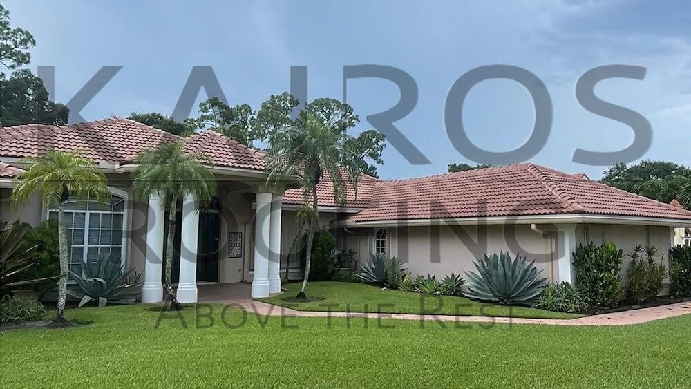 South Florida residential home with concrete tiles roofing on single-story ranch