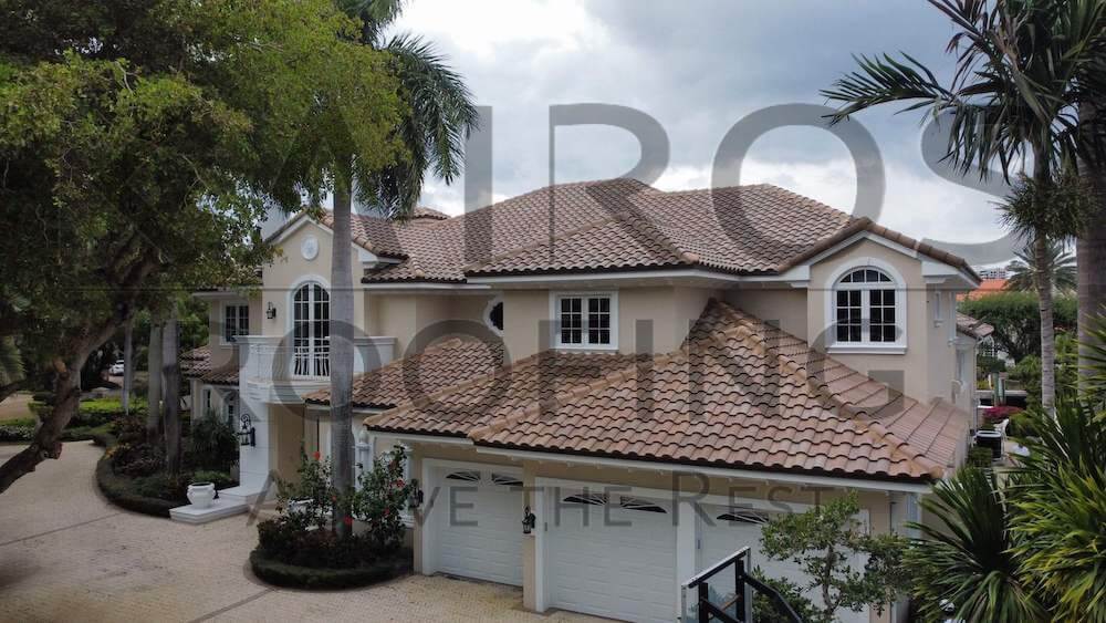 Fort Lauderdale residential home with concrete tile roof repairs by Kairos Roofing