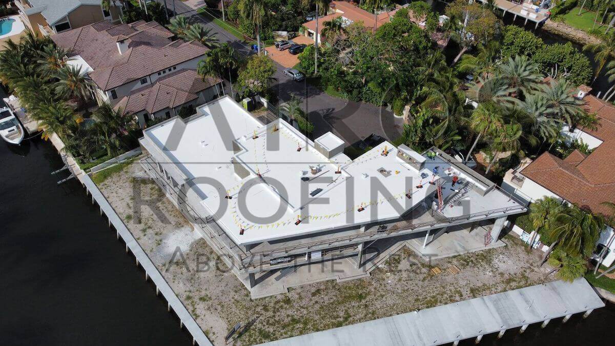 boca raton flat roofing repair project