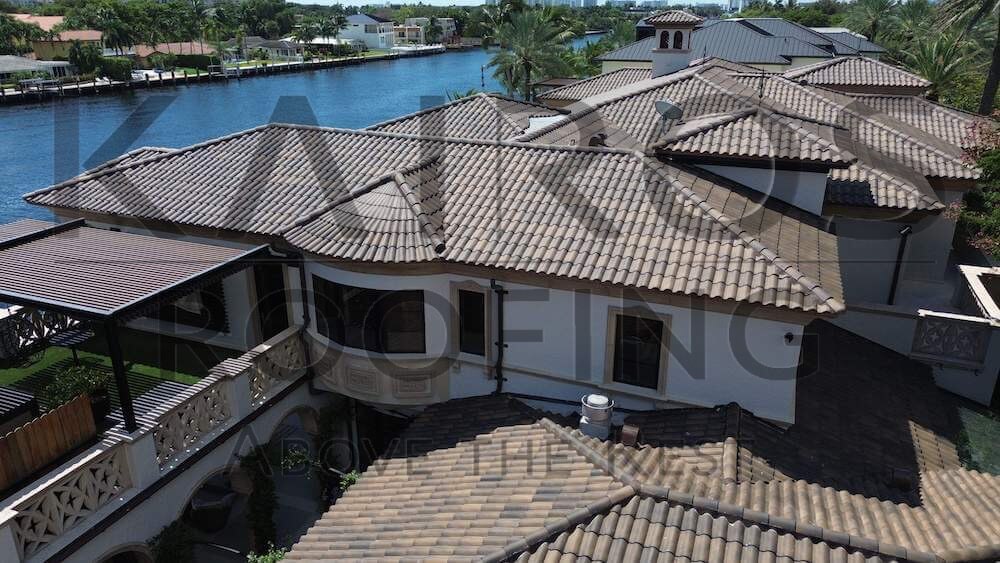 brown clay tile roofing for south florida home