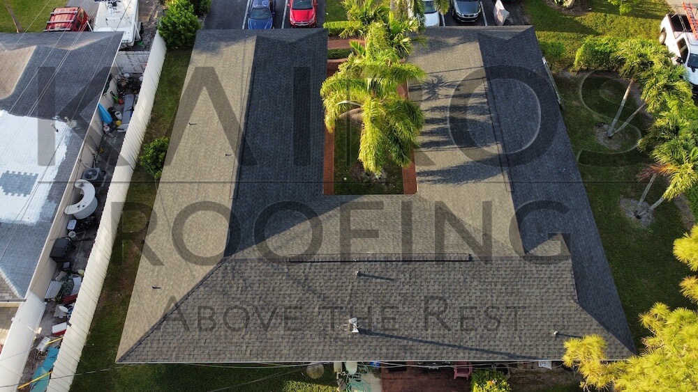 coral gables shingle roof replacement drone pictures