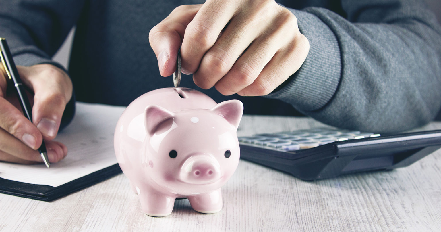 piggy bank for saving with roof insurance discounts